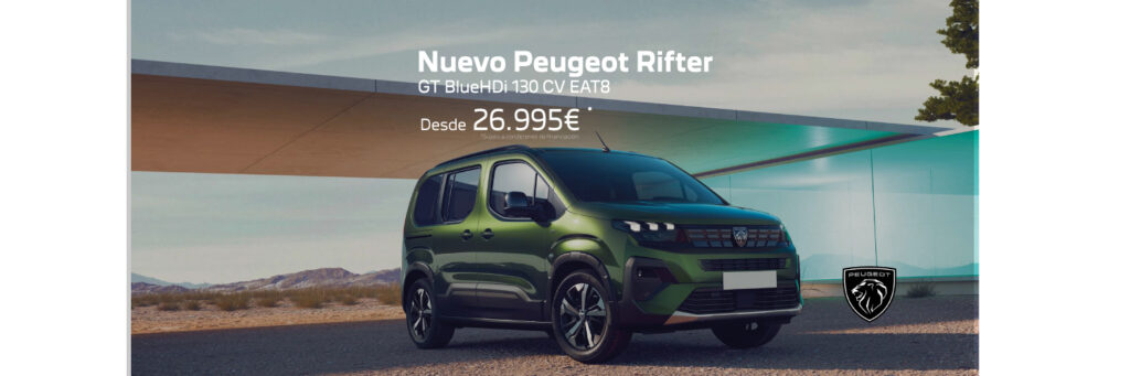 Liquidación Nuevo Peugeot Rifter GT por solo 26.995€